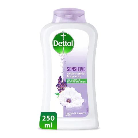 Dettol Sensitive Antibacterial Body Wash Clear 250ml