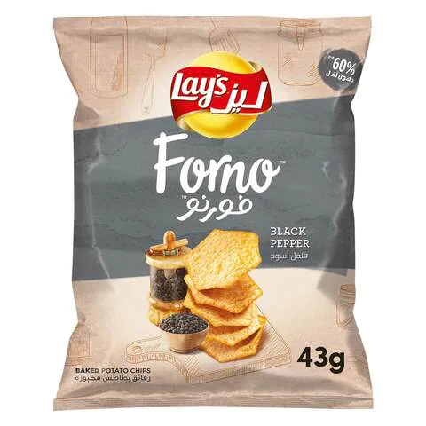 Lays Forno Black Pepper Baked Potato Chips 43g