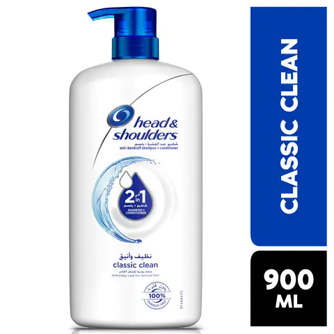 Head & Shoulders Classic Clean 2in1 Anti-Dandruff Shampoo with Conditioner 900 ml