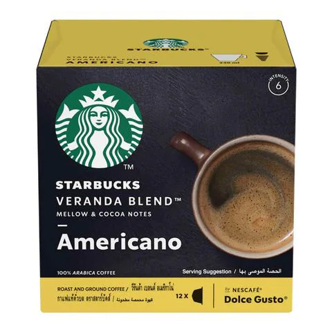 Starbucks Veranda Blend Blonde Roast Coffee Pods Box of 12, 102g